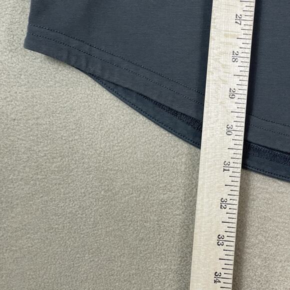 BYLT Basics Tee Mens L Gray Drop Cut Short Sleeve Stretch Round Neck T-Shirt - Picture 5 of 9